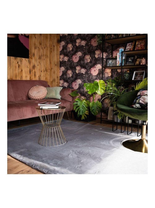 Tapis uni shaggy doux moderne Serena - Kiabi