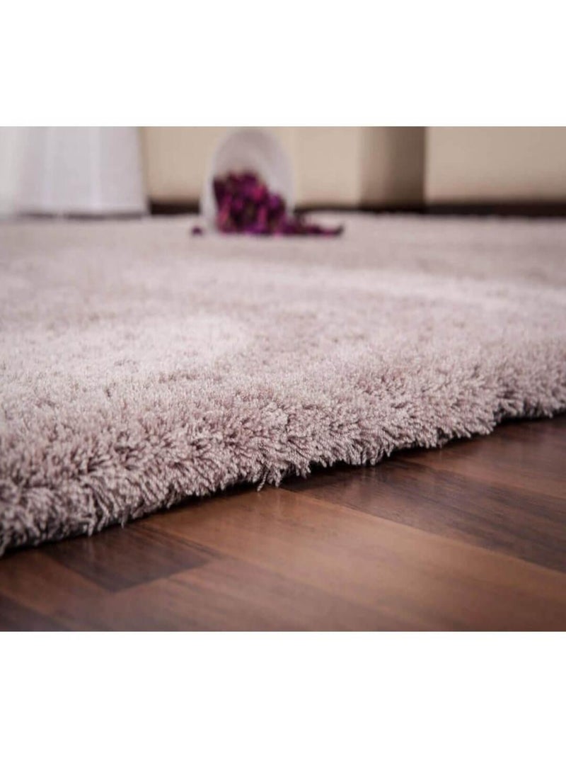 Tapis uni Velvet par Lalee Beige - Kiabi
