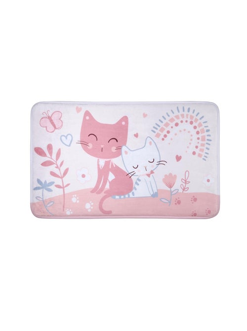 Tapis velours 45 x 75 cm Les chats - Kiabi