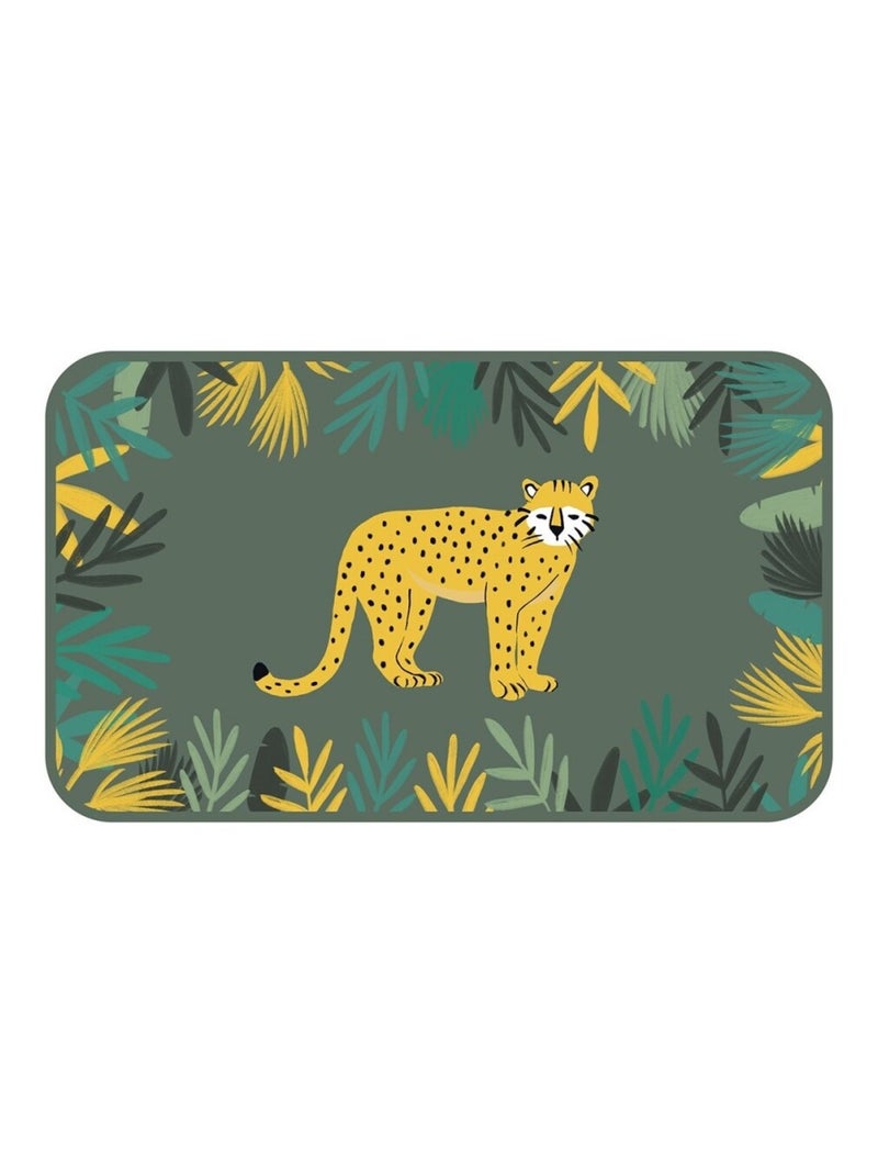 Tapis velours 45x75 cm Animaux and co Vert - Kiabi
