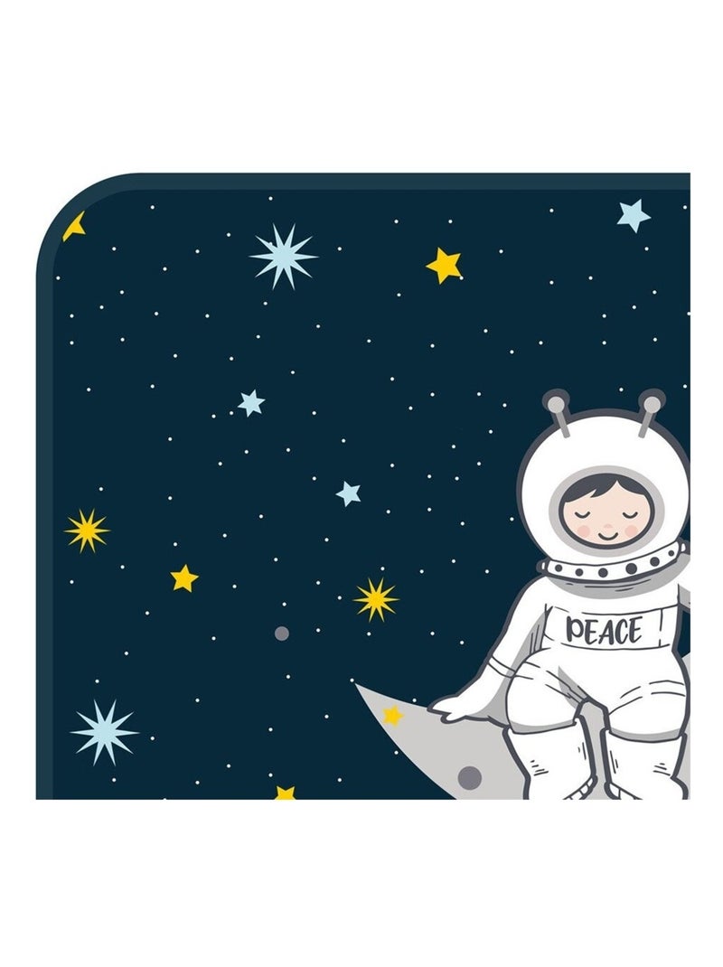 Tapis velours 45x75 cm Petit Astronaute Bleu - Kiabi