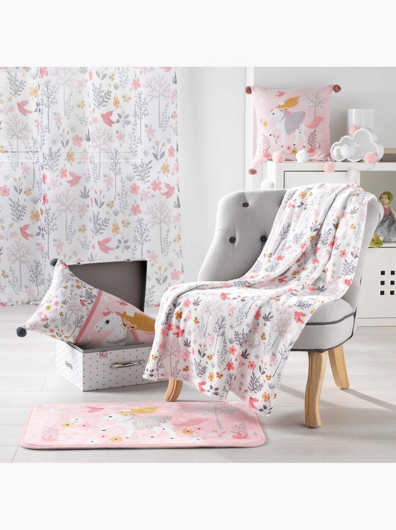 Tapis velours Fée des Bois 45 x 75 cm Rose - Kiabi