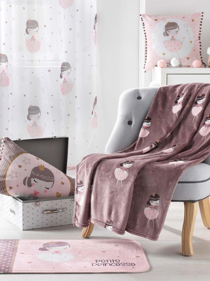 Tapis velours Petite princesse Rose - Kiabi