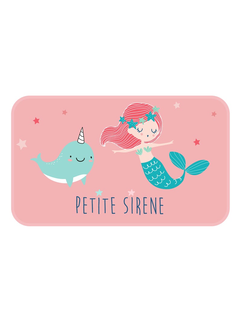 Tapis velours Petite Sirène Rose - Kiabi