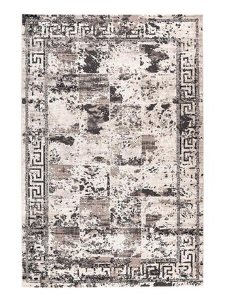 Tapis vintage avec effet 3D taupe rectangle Burundi