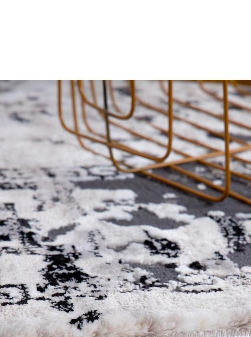 Tapis vintage avec effet 3D taupe rectangle Burundi Gris - Kiabi