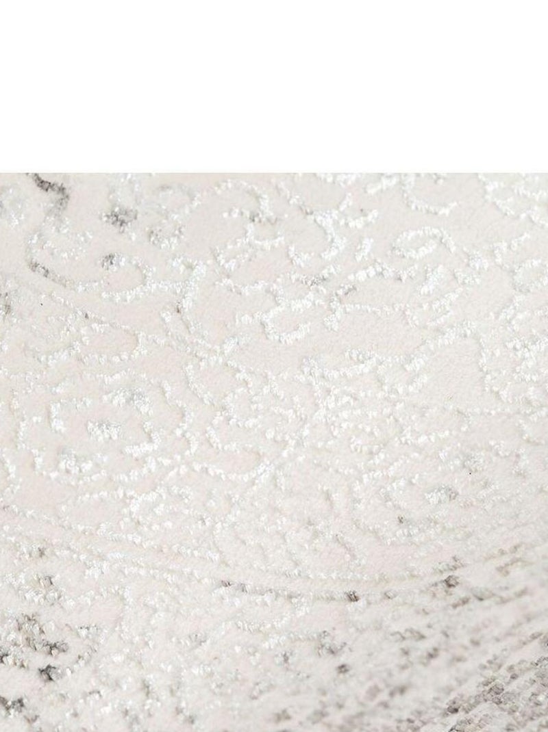 Tapis vintage avec franges doux rayé Jasper Gris - Kiabi