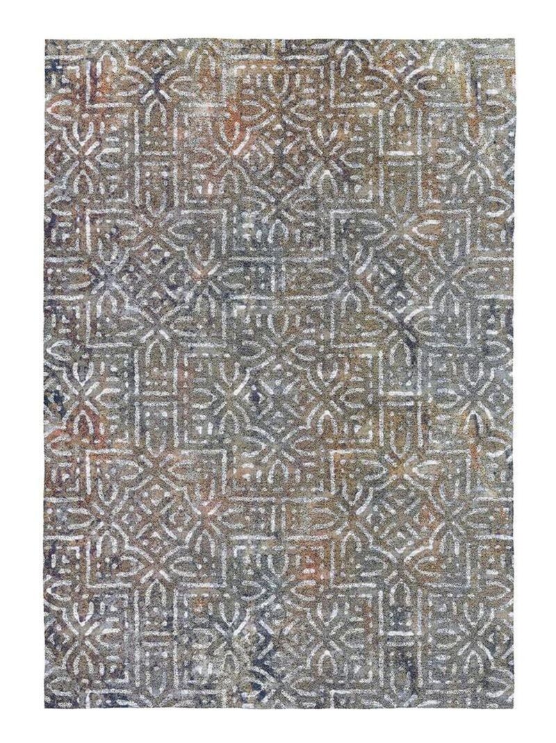 Tapis vintage coloré plat rayé Llescas Multicolore - Kiabi