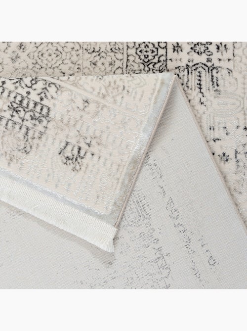Tapis Vintage Élégance Crème & Gris - 120x170 / Gris - Kiabi Tapis Vintage Élégance Crème & Gris - 120x170 / Gris - Kiabi
