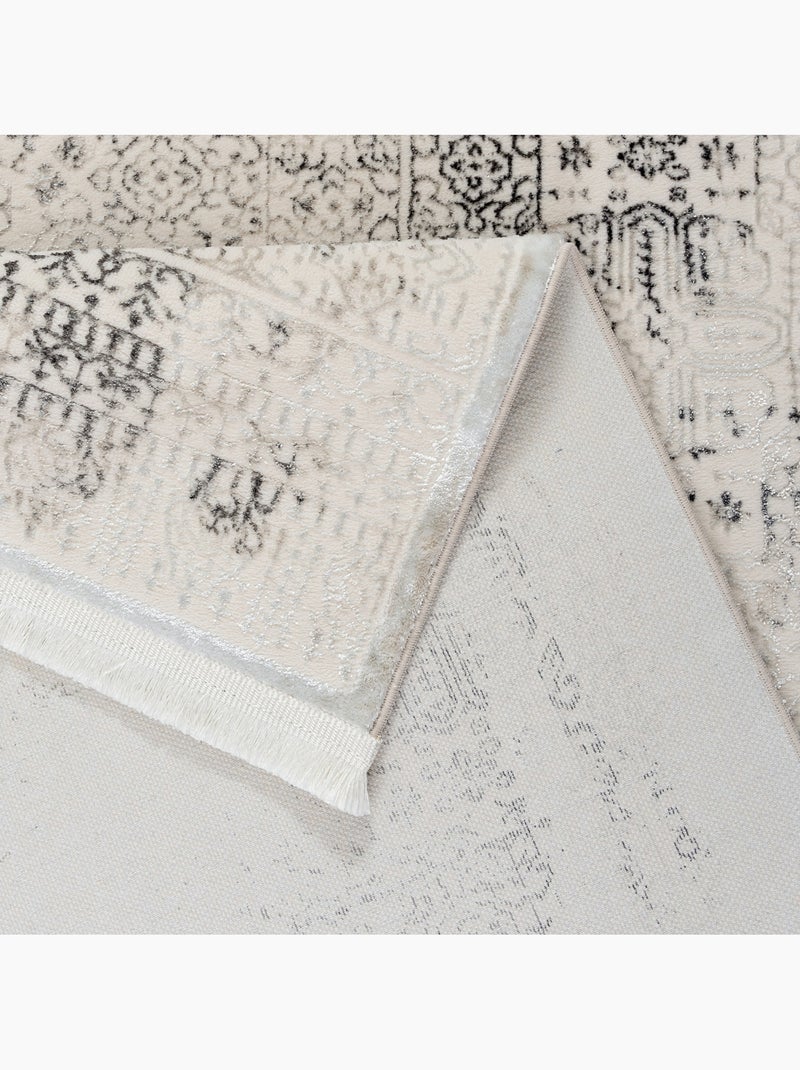 Tapis Vintage Élégance Crème & Gris - 120x170 / Gris Gris - Kiabi