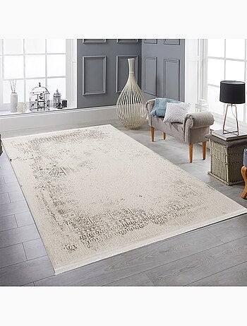 Tapis Vintage Élégance Crème & Gris
