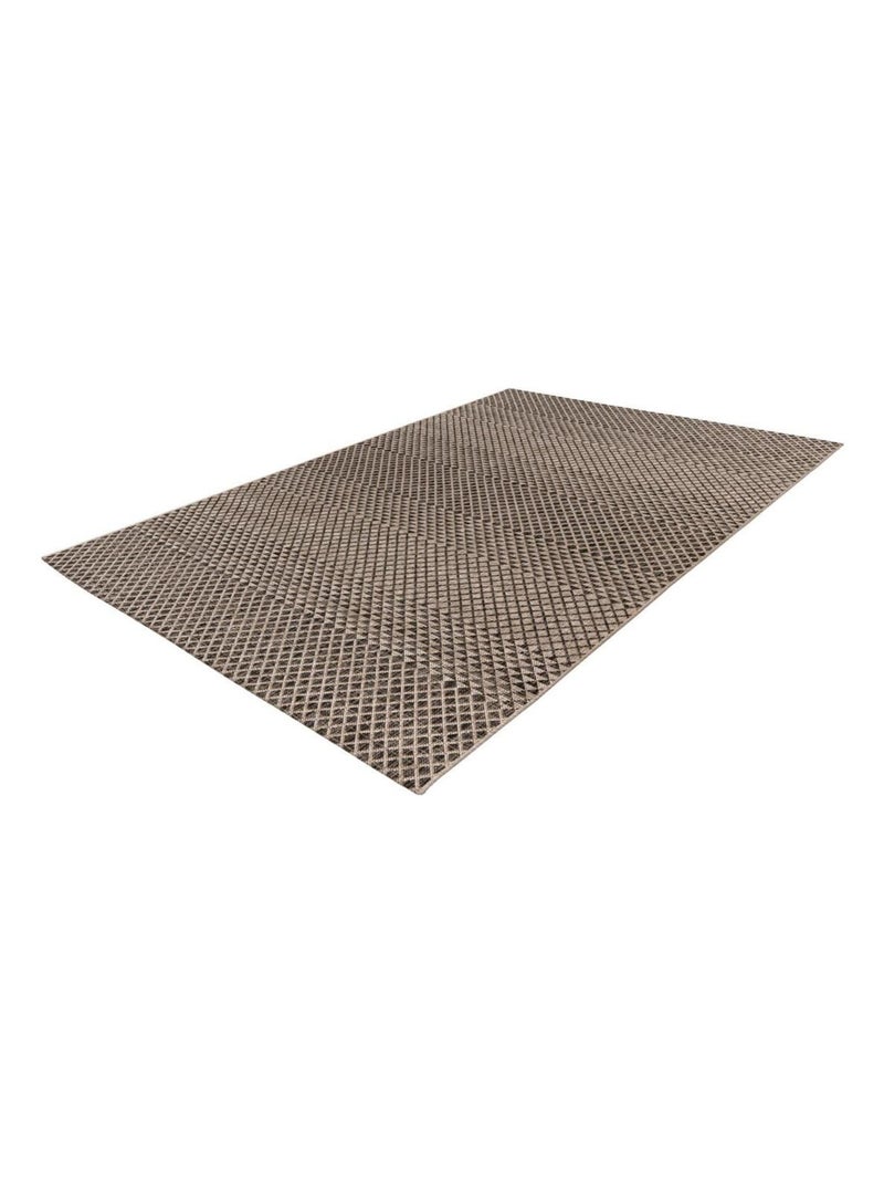 Tapis vintage géométrique en polypropyène Nordica Gris - Kiabi