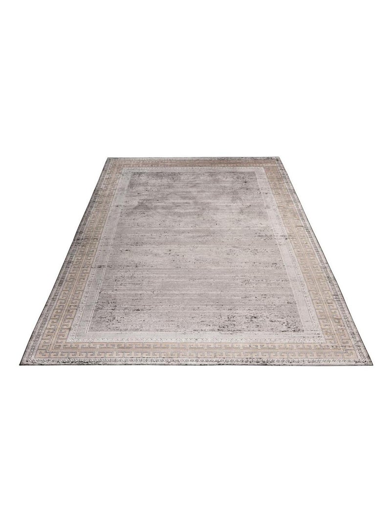 Tapis vintage gris en viscose Inca Gris - Kiabi