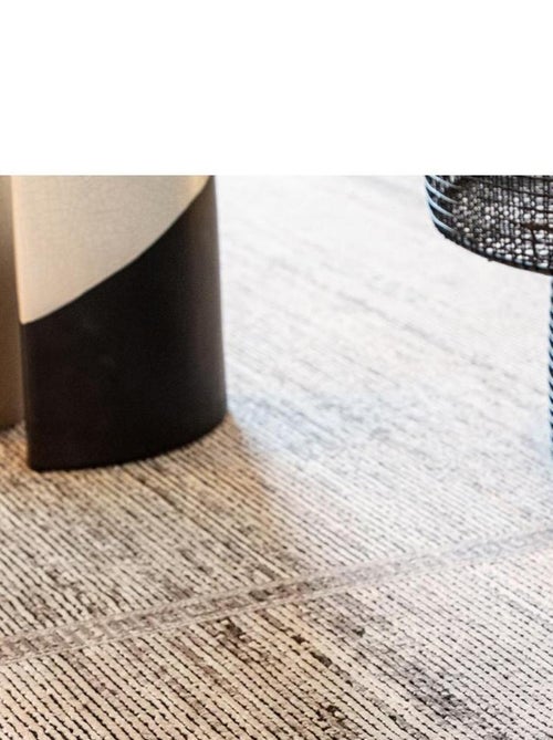 Tapis vintage gris en viscose Safir - Kiabi