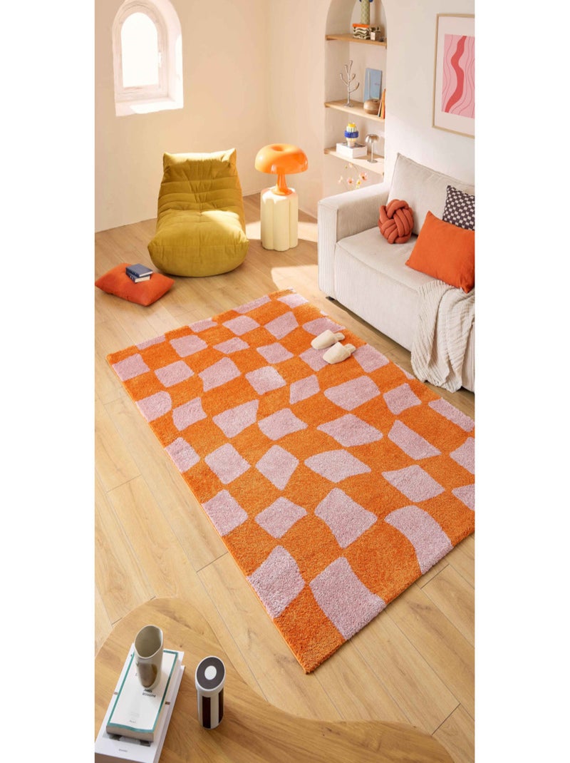 Tapis vintage Groovy Orange - Kiabi