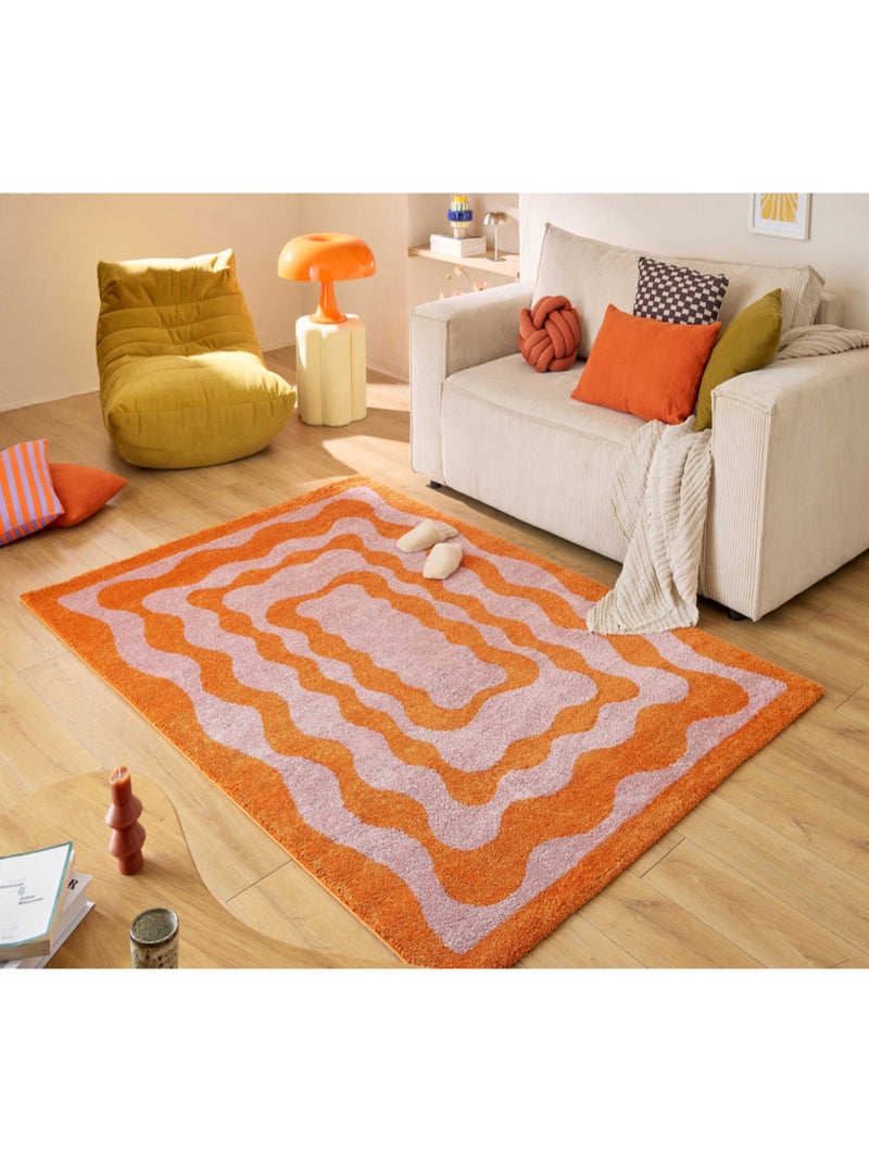 Tapis vintage Groovy Orange - Kiabi