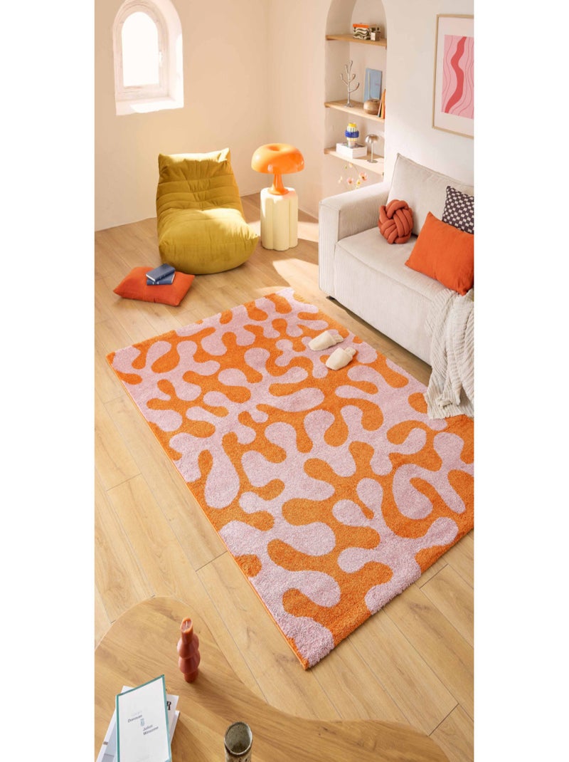 Tapis vintage Groovy Rose - Kiabi