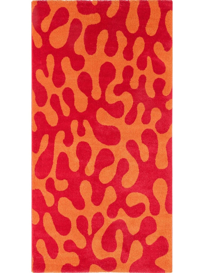 Tapis vintage Groovy Rouge - Kiabi