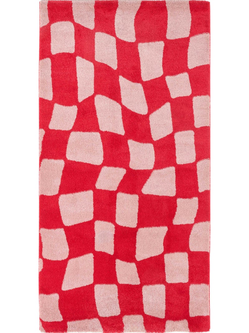 Tapis vintage Groovy Rouge - Kiabi