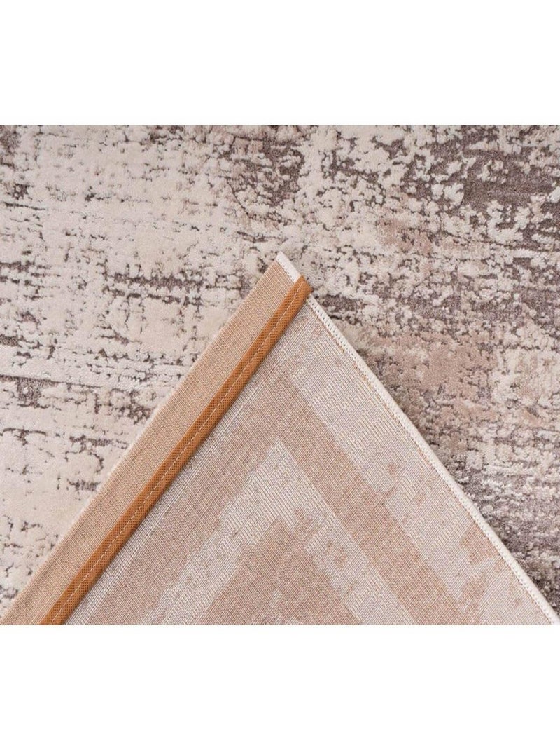 Tapis vintage intérieur pour salon rayé Paris Taupe - Kiabi