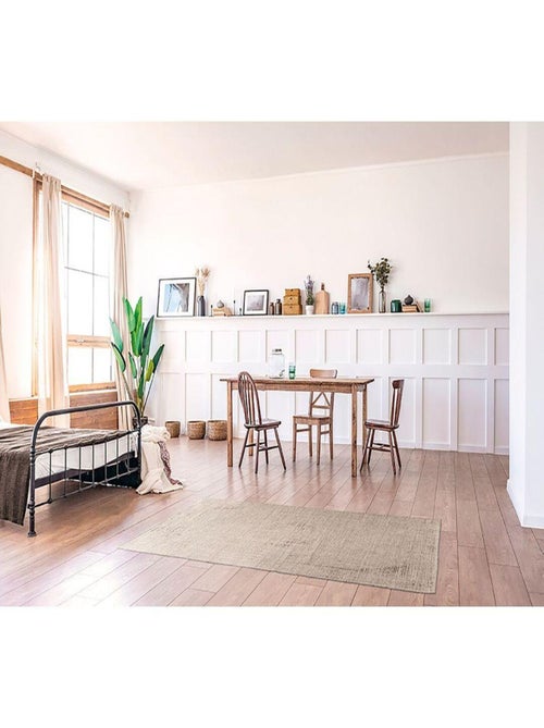 Tapis vintage laine et viscose rayé Smooth - Kiabi