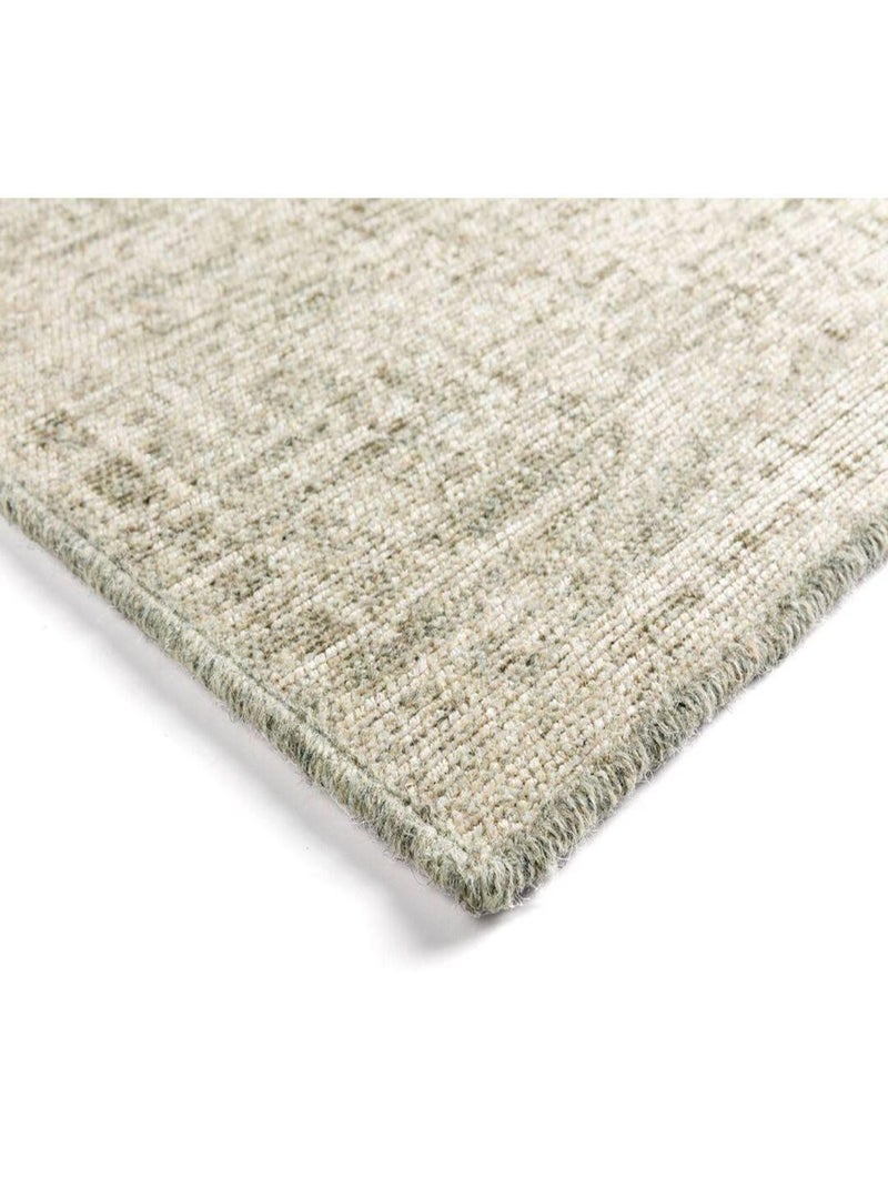 Tapis vintage laine et viscose rayé Smooth Beige - Kiabi