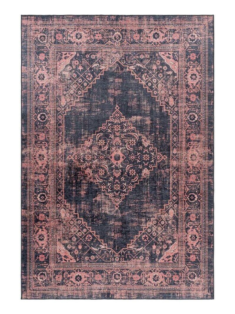 Tapis vintage lavable en machine rayé Velvet Rouge - Kiabi