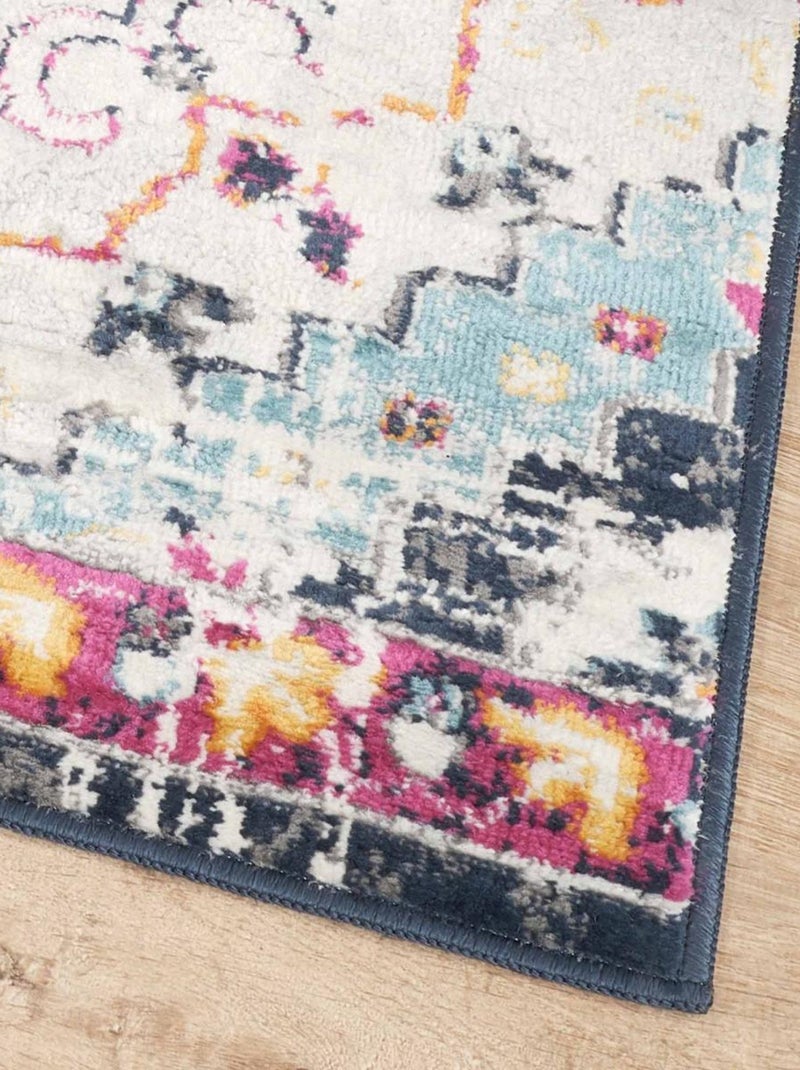 Tapis Vintage Oriental - LYN3 MED Couleurs vives Gris - Kiabi