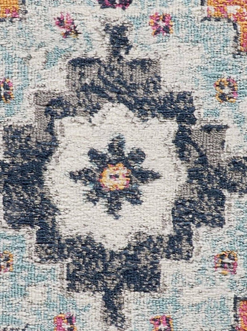 Tapis Vintage Oriental - LYN3 MED Couleurs vives Gris - Kiabi