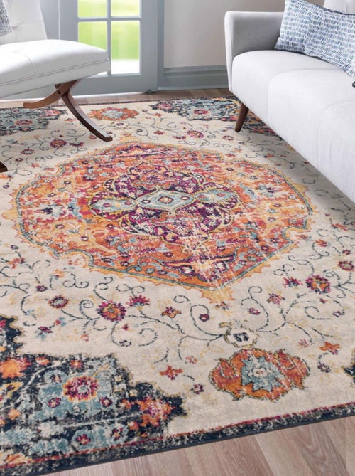 Tapis Vintage Oriental - LYN3 MED Couleurs vives - Kiabi