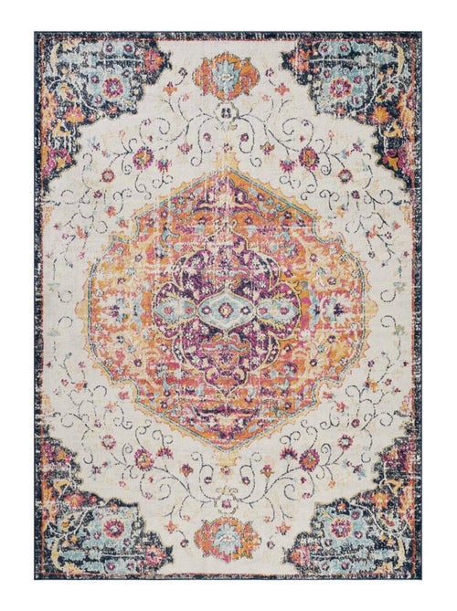 Tapis Vintage Oriental - LYN3 MED Couleurs vives - Kiabi