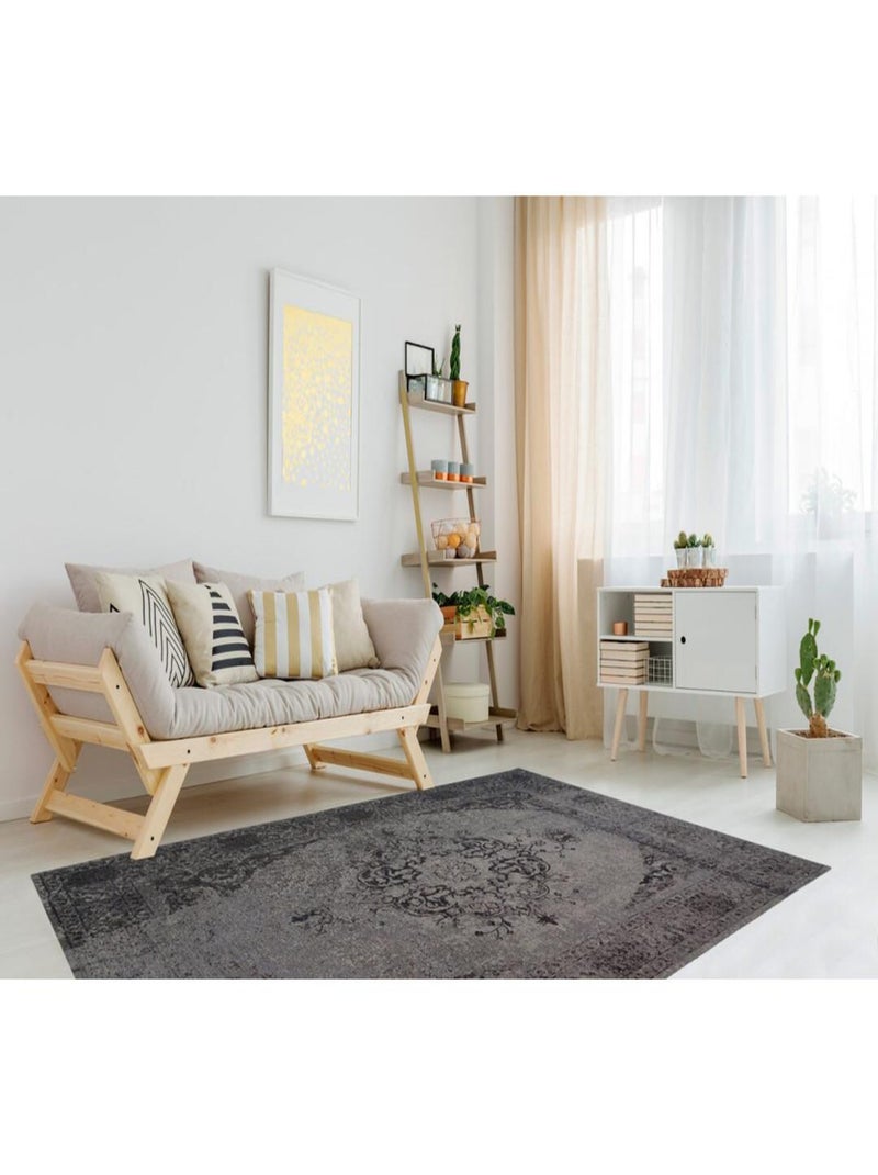 Tapis vintage plat pour intérieur Meda Gris - Kiabi