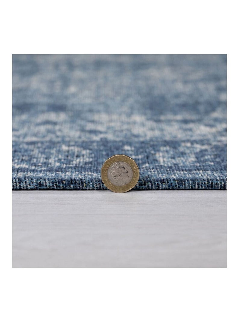 Tapis vintage plat rayé rectangle Antique Traditional Bleu - Kiabi