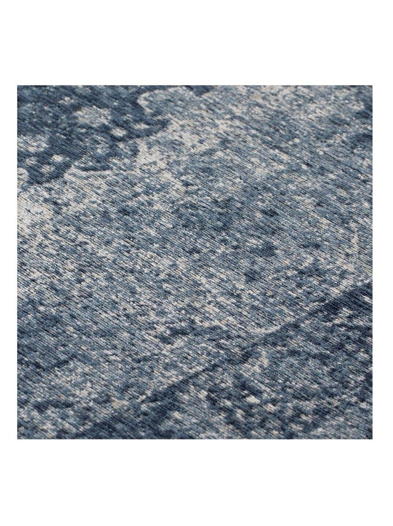 Tapis vintage plat rayé rectangle Antique Traditional Bleu - Kiabi