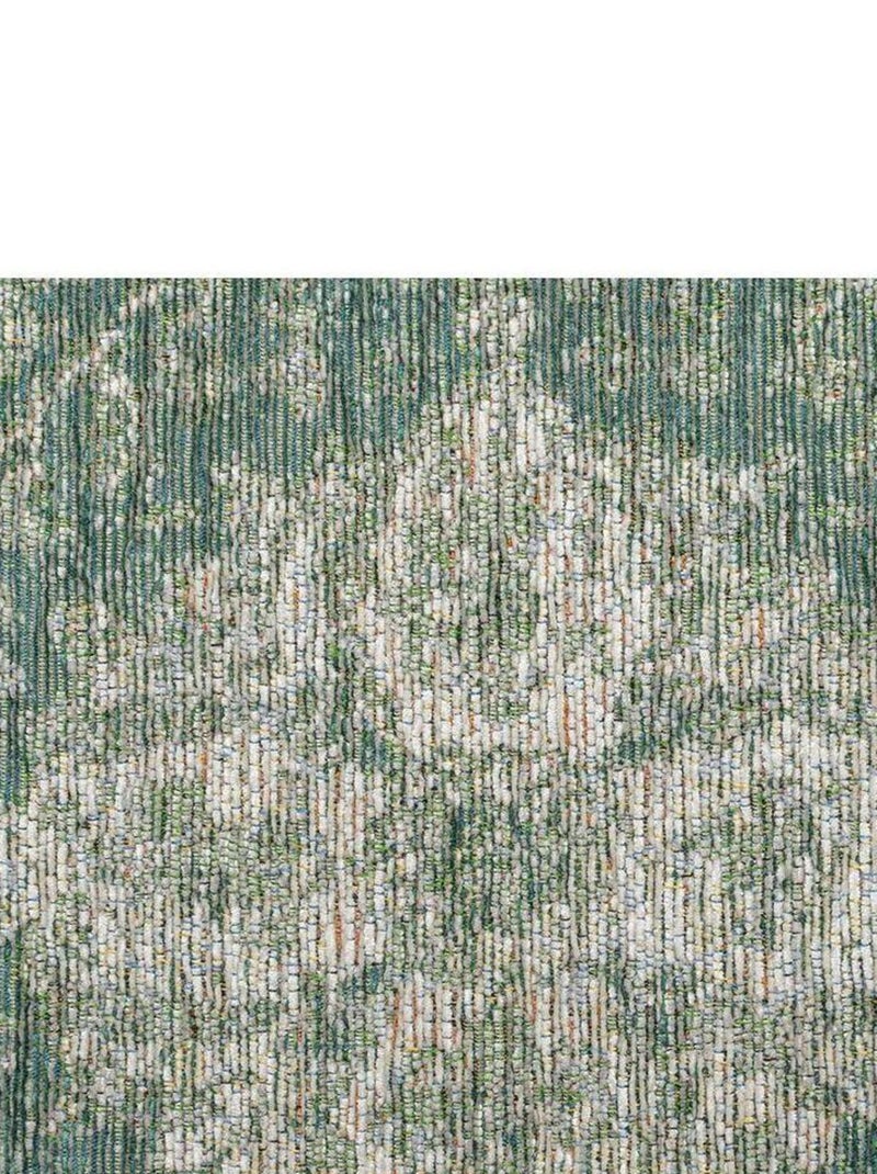 Tapis vintage plat rayé rectangle Antique Traditional Vert - Kiabi