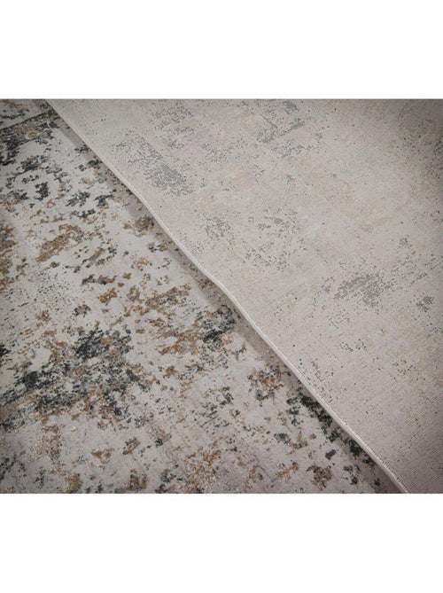 Tapis vintage polyester et viscose rayé Aurore - Kiabi