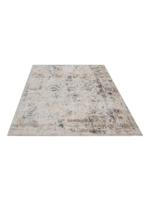 Tapis vintage polyester et viscose rayé Aurore - Kiabi