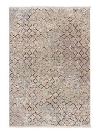 Tapis vintage rayé avec franges intérieur Dedalo