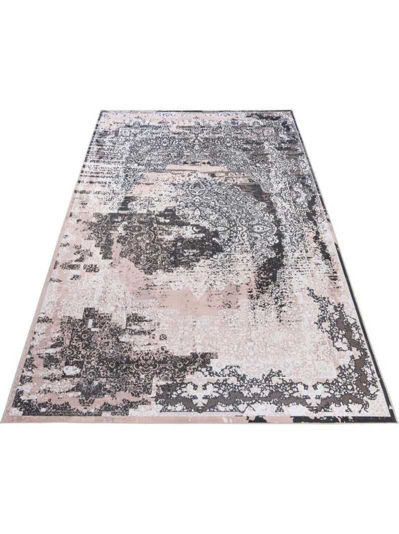 Tapis vintage rayé lavable en machine Noora Beige - Kiabi