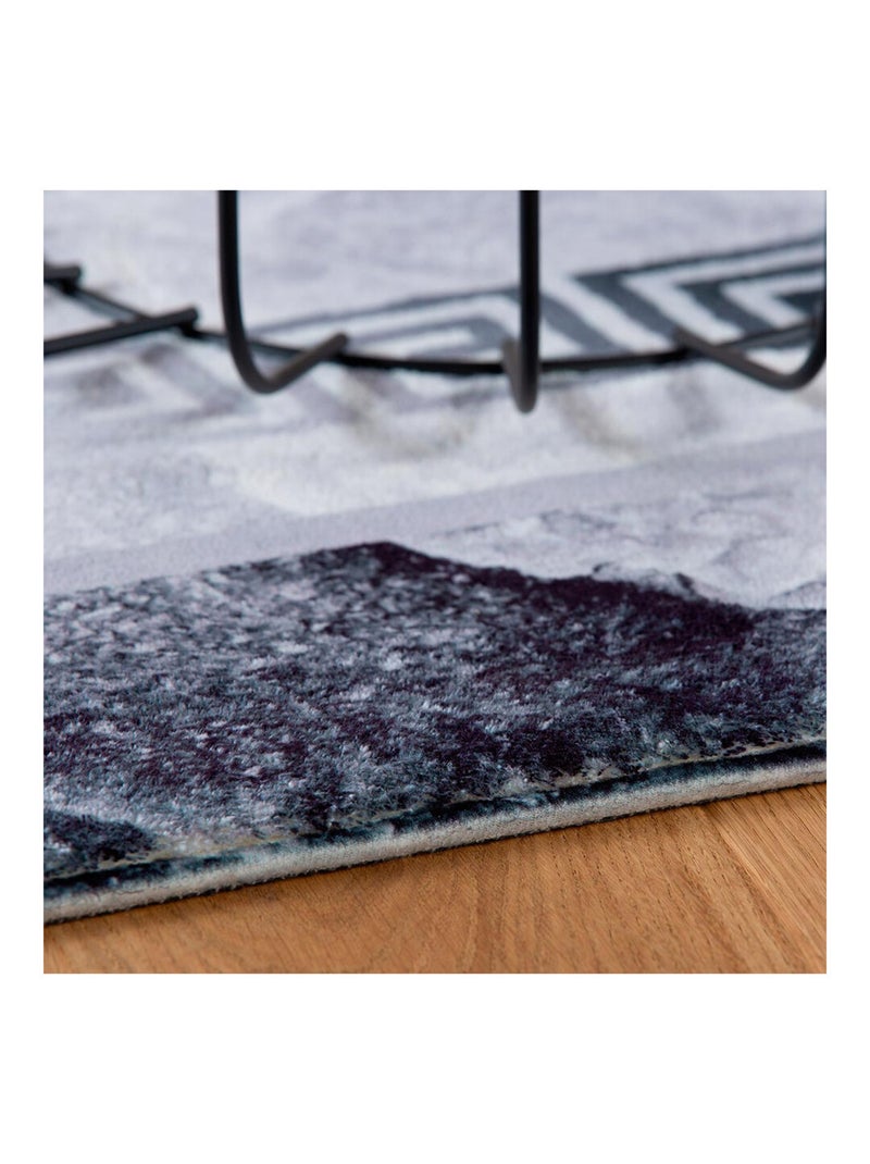 Tapis vintage très doux à courtes mèches rectangle Capolona Gris - Kiabi