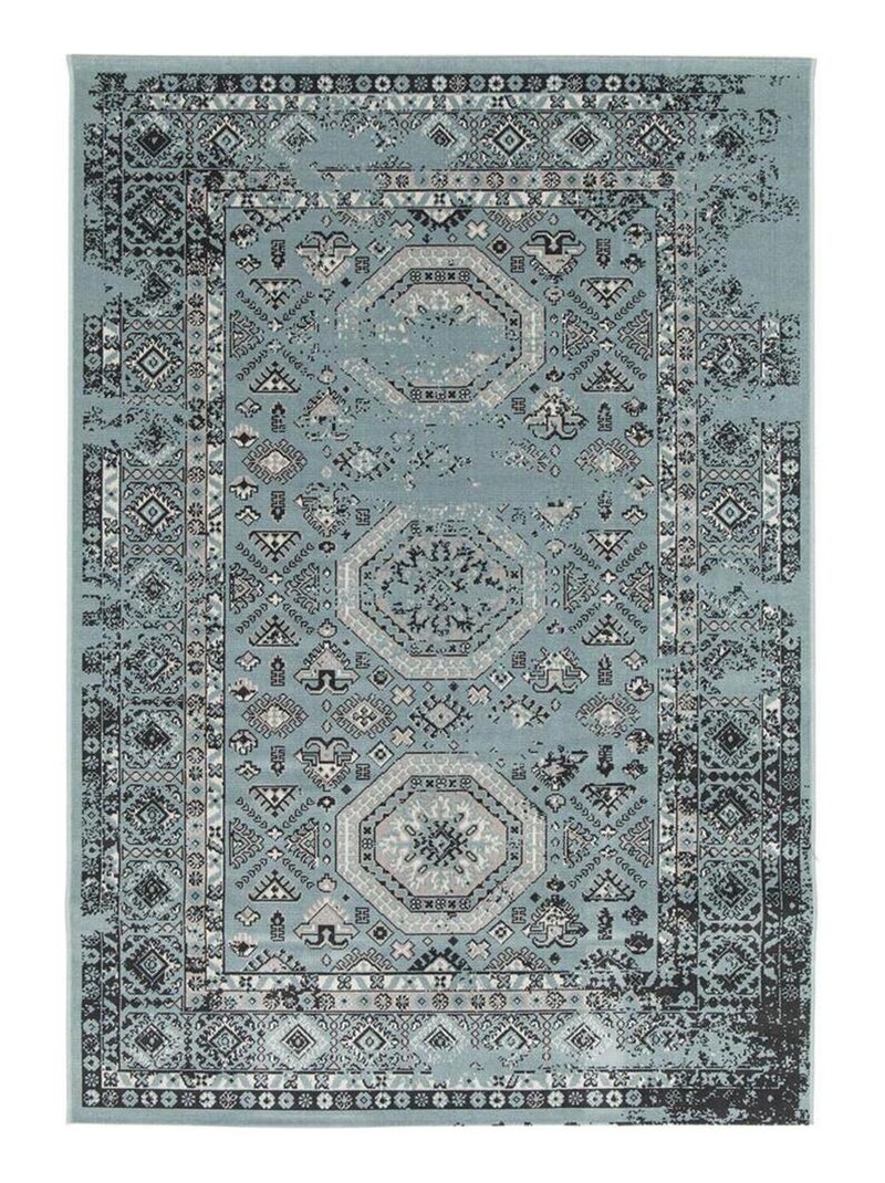 Tapis vintage turquoise rectangle Conrad Bleu turquoise - Kiabi