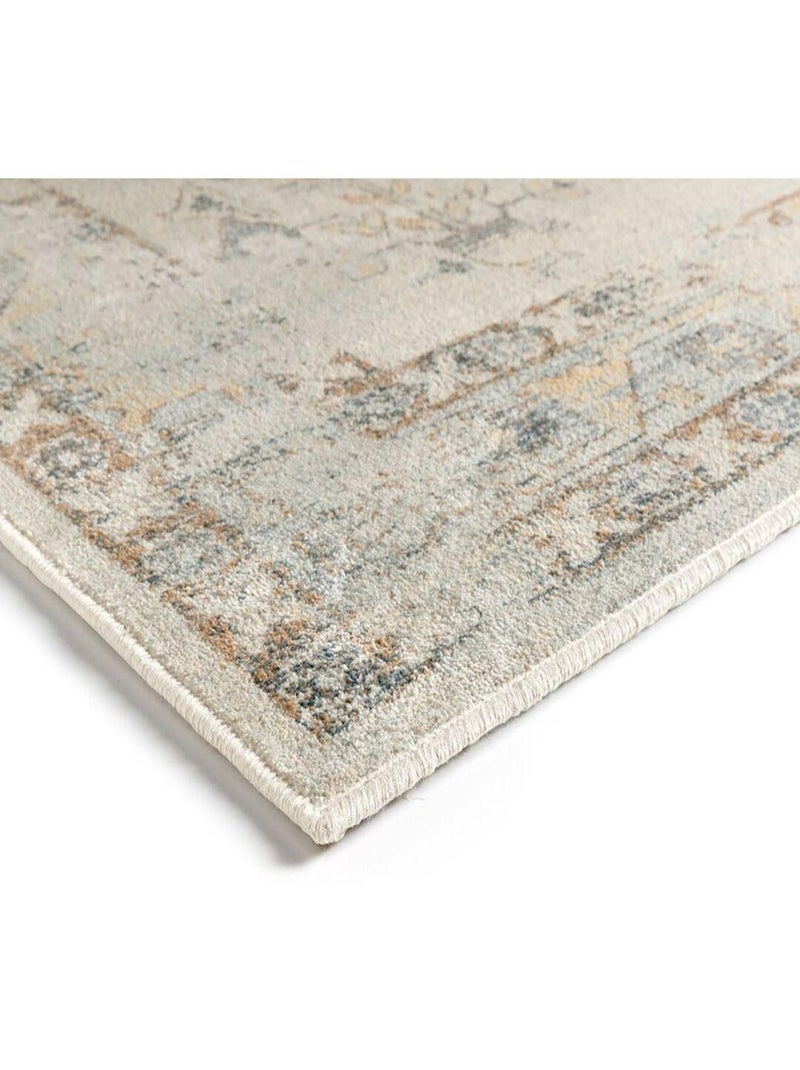 Tapis vintage viscose rayé intérieur Amir Vert - Kiabi