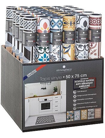 Tapis vinyle motif mosaïque vinyl
