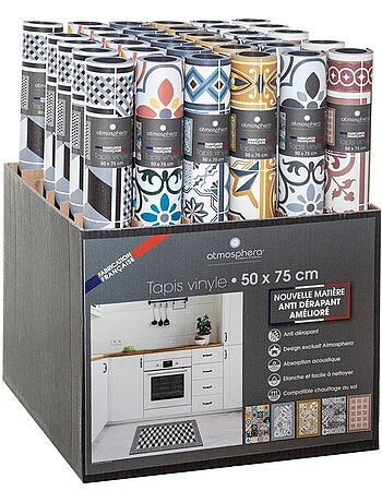 Tapis vinyle motif mosaïque vinyl