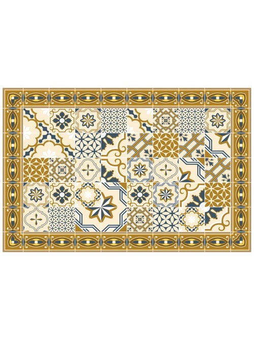 Tapis vinyle motif mosaïque vinyl - Kiabi