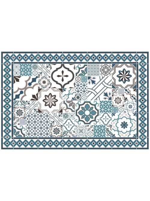 Tapis vinyle motif mosaïque vinyl - Kiabi
