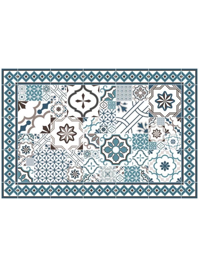 Tapis vinyle motif mosaïque vinyl Jaune - Kiabi