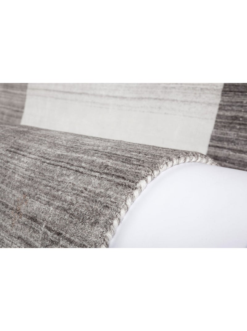 Tapis viscose et laine ethnique Rush Taupe - Kiabi