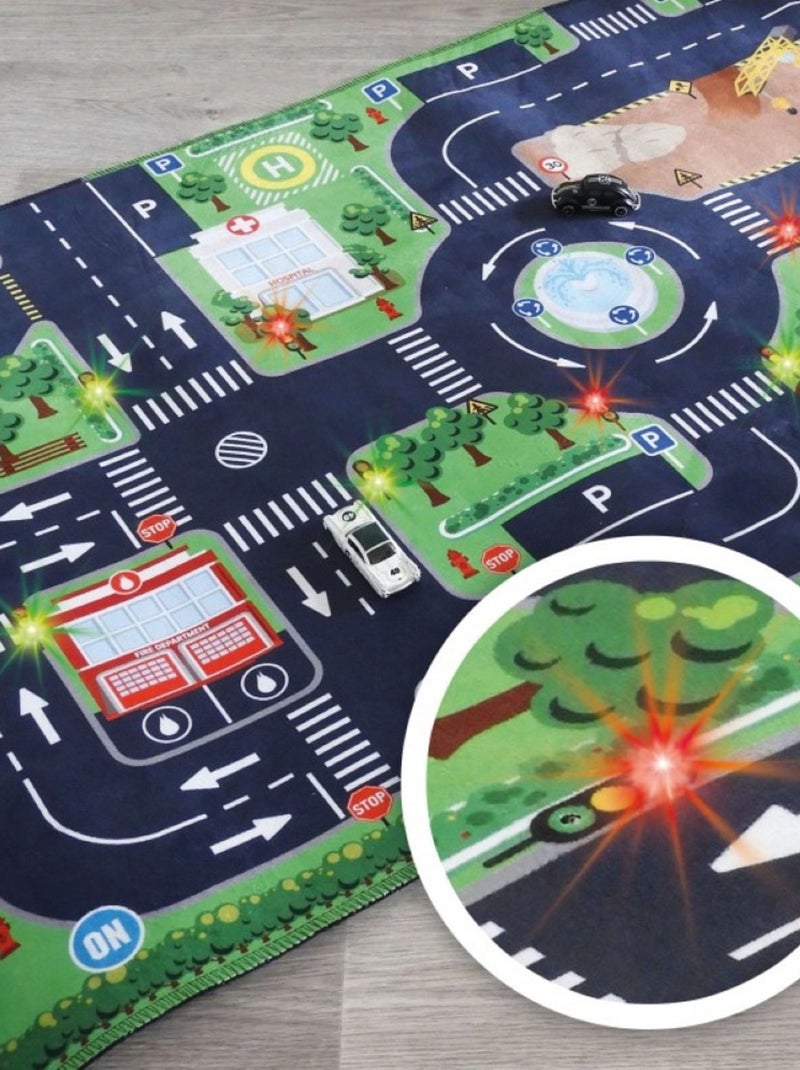 Tapis voiture lumineux Gris - Kiabi
