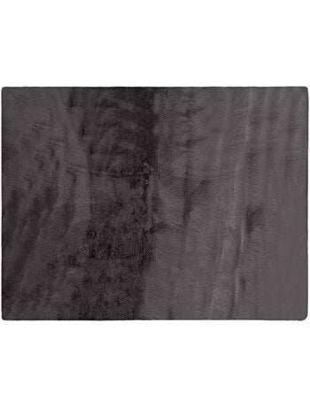 Tapis WOODLAND en fausse fourrure doublée suédine Rectangulaire